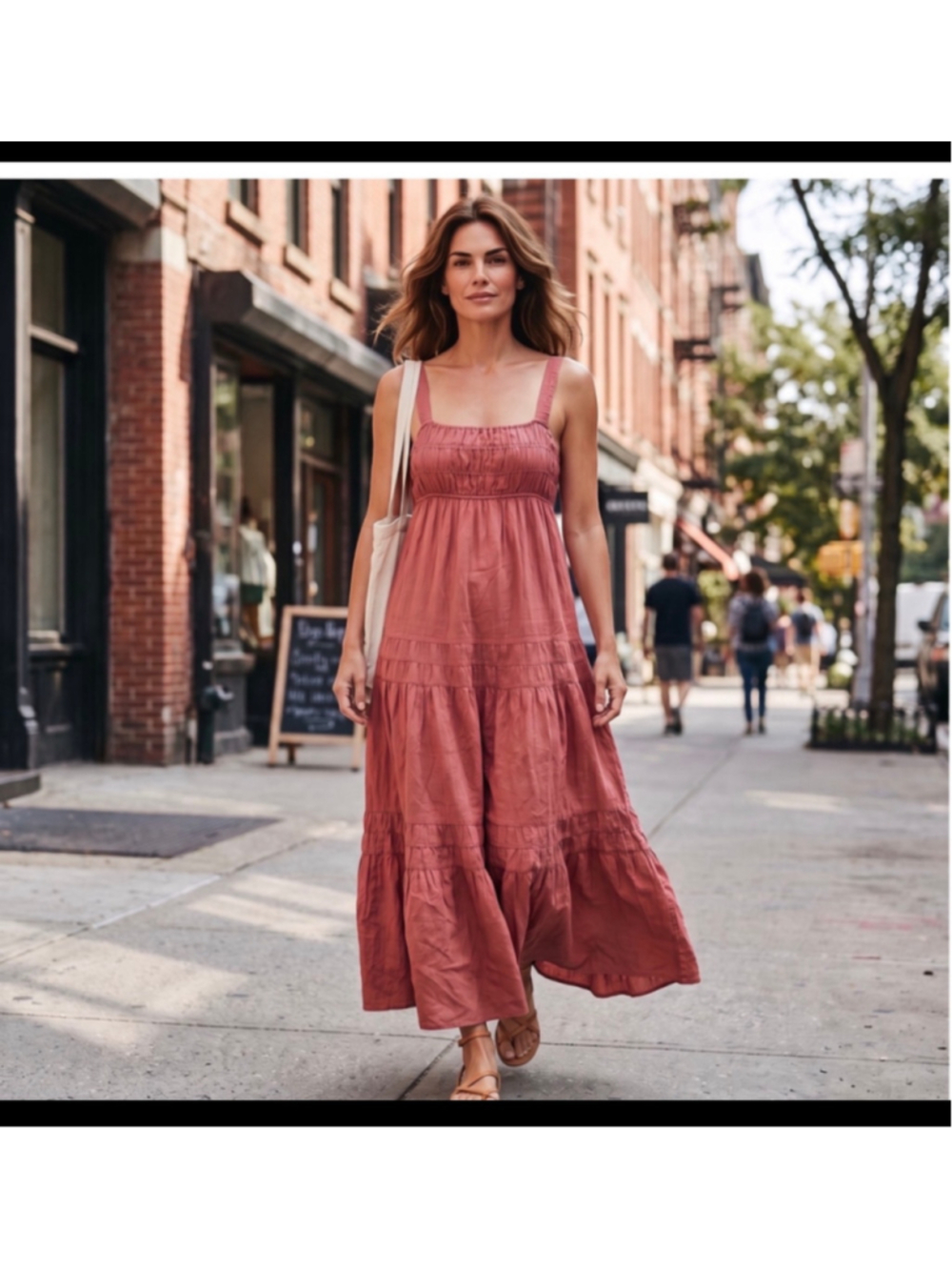 Women's J.Crew Maxi Dress Size S Pink Tiered Sleeveless